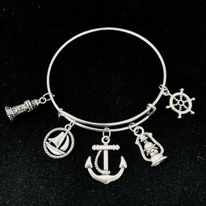 Nautical/boats themed bangle bracelet